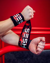 Load image into Gallery viewer, RED CONNECTED WRIST WRAPS - SESH Workout Family
