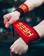 Load image into Gallery viewer, Red Dragon GOLD Wrist Wraps - SESH Workout Family
