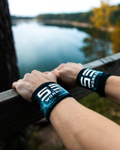 Load image into Gallery viewer, BLUE CONNECTED WRIST WRAPS - SESH Workout Family
